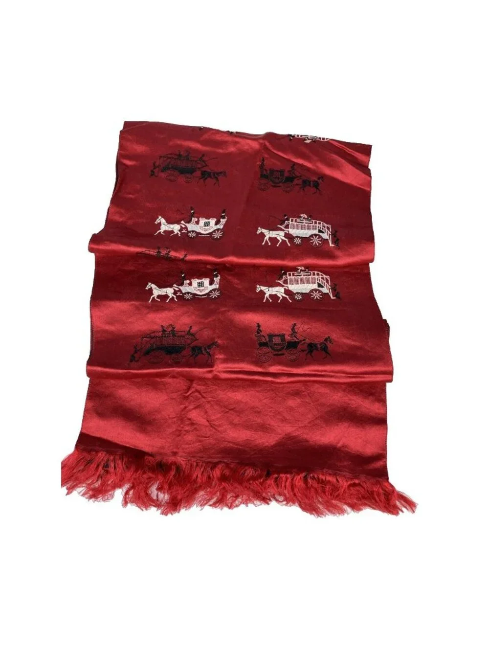 Vintage 40s 50s  Men’s Horse Carriage Dress Scarf Opera